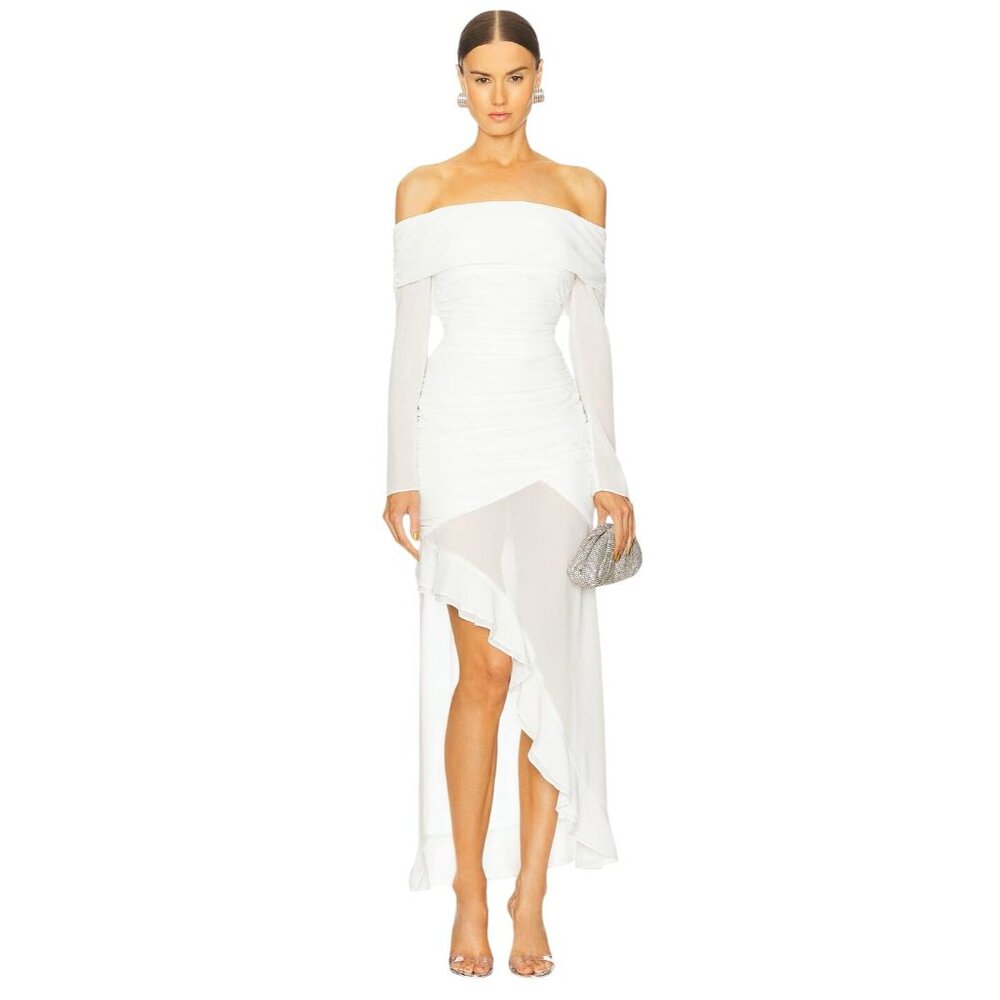 Line & Dot Owens Midi Dress in Ivory Medium New Womens Maxi Gown